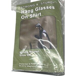 Eye loop magnetic eyeglass holders silver gray strong magnet slide off READ NEW